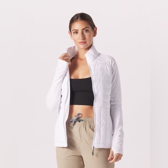 Glyder Pure Puffer Long Sleeve Quilted Full Zip Jacket in White size XL AS-IS - Picture 2 of 13